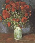 Vincent Van Gogh Vase wtih Red Poppies (nn040 Sweden oil painting artist